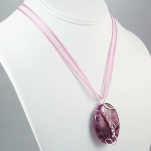 Sterling Silver Amethyst Necklace Handmade